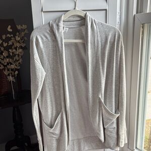 Athleta Girl Heather Gray Open Cardigan